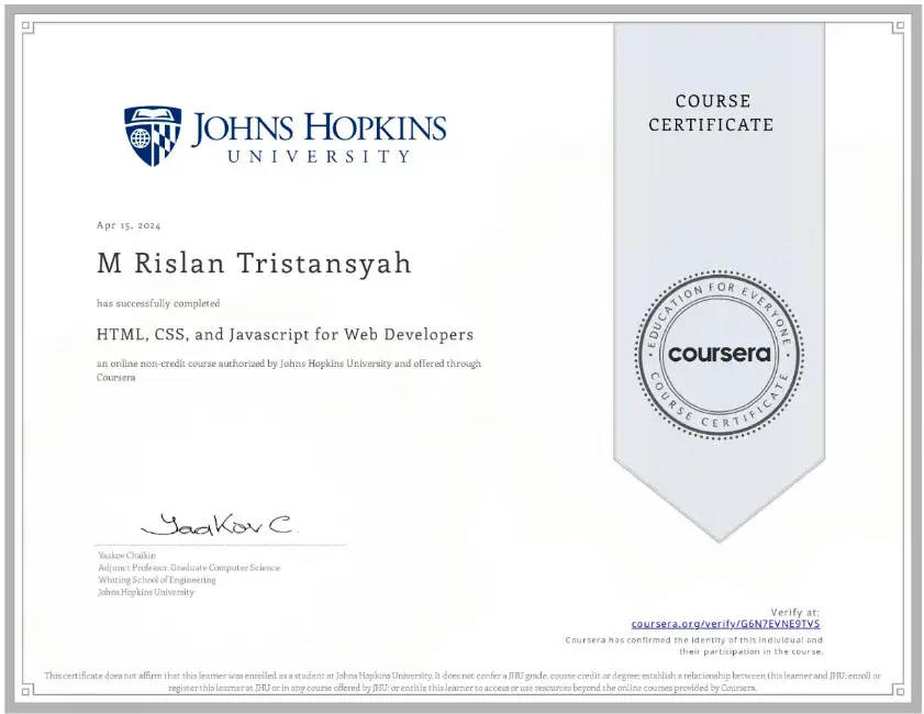JHU Web Dev