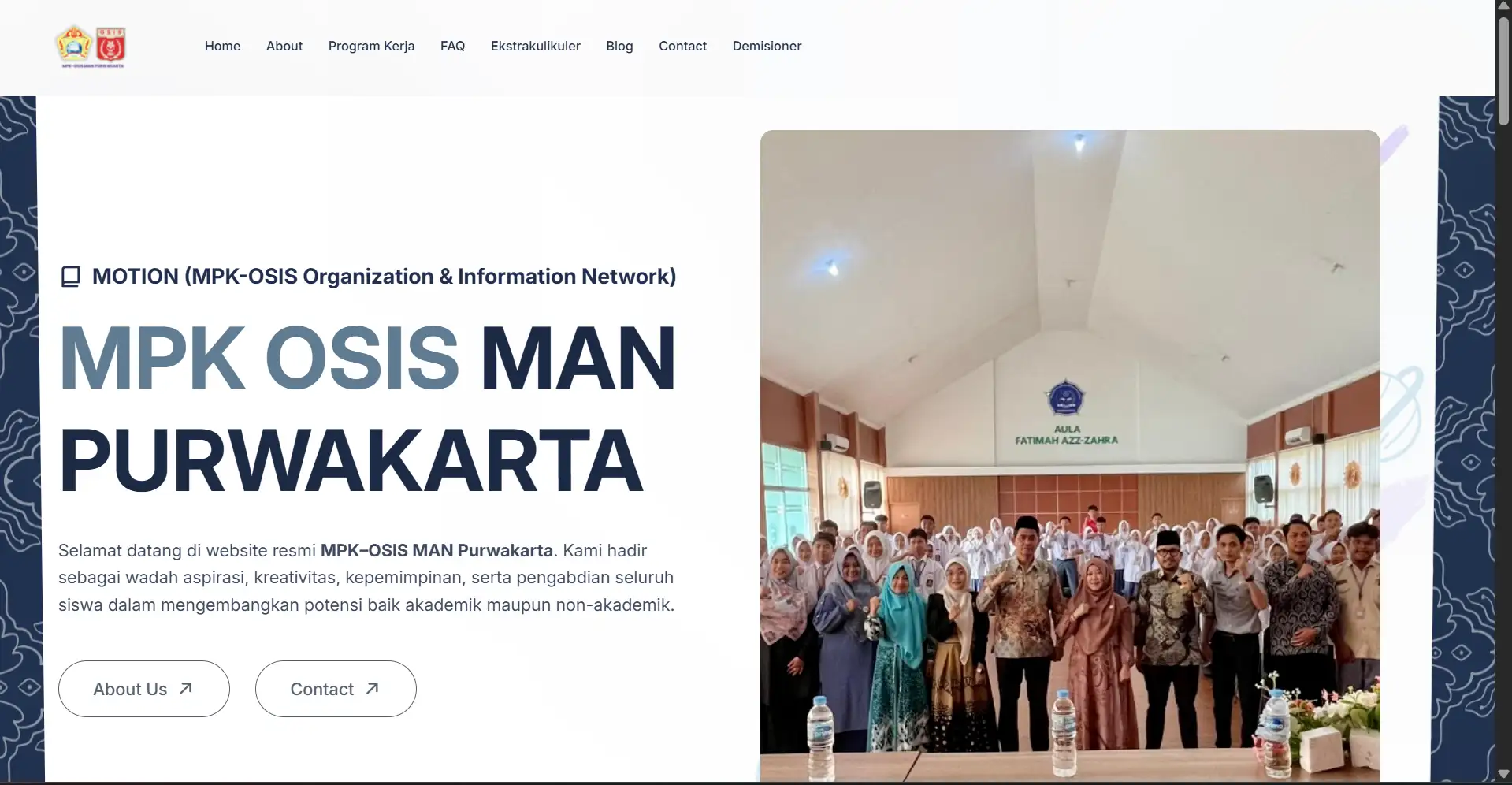 Website MPK OSIS MAN Purwakarta